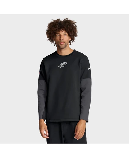 Мужская футболка с длинным рукавом Nike Philadelphia Eagles Sideline, черная