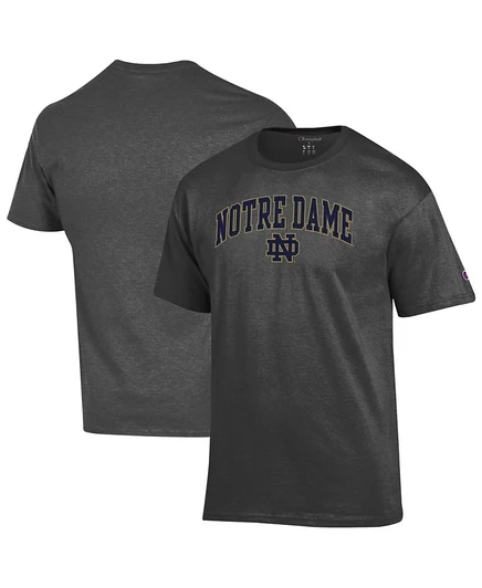 Мужская футболка Champion Notre Dame с логотипом, серая