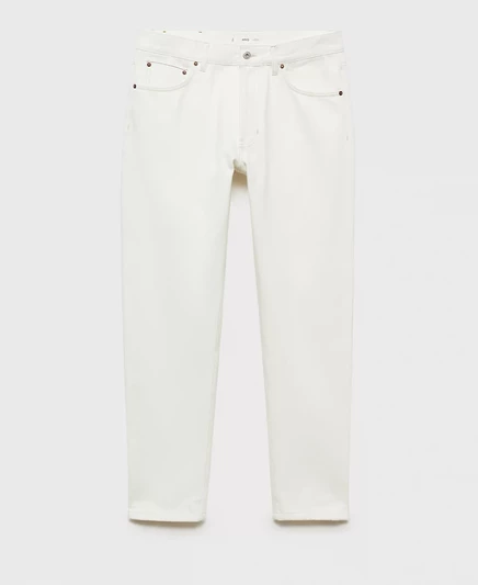 Мужские джинсы зауженного кроя MANGO Mango off white