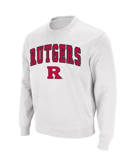 Мужская толстовка Colosseum Rutgers Scarlet Knights с круглым вырезом и логотипом Colosseum white