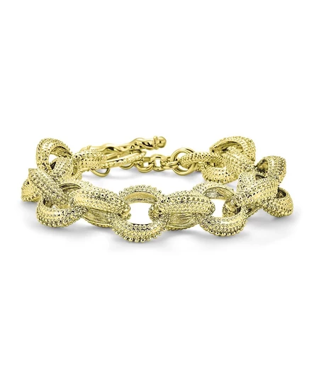 Браслет Bling Jewelry крупные овальные звенья, золотой