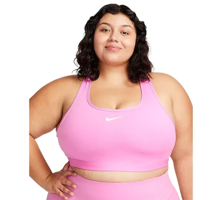  Спортивный бюстгальтер с логотипом Plus Size Active средней поддержки и мягкой подкладкой playful pink
