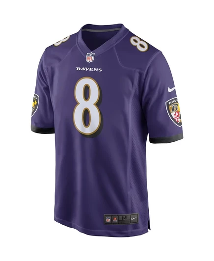 Мужская игровая майка Nike Baltimore Ravens от Ламара Джексона purple, white