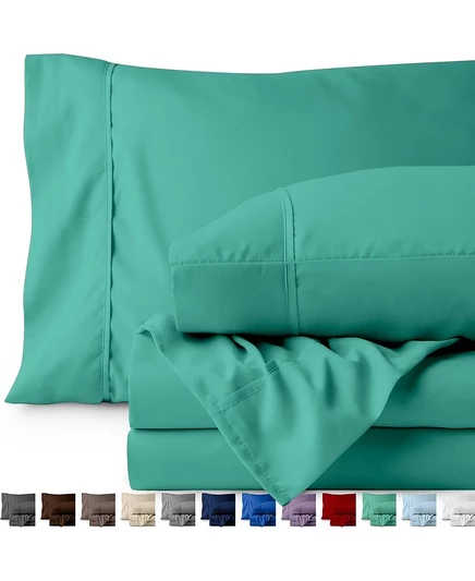 Постельный комплект Bare Home Ultra-Soft односпальный, синий