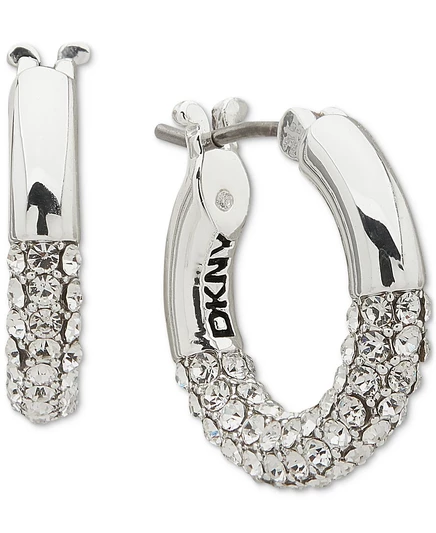 Серьги-кольца DKNY полупаве 0,4″, золотистые