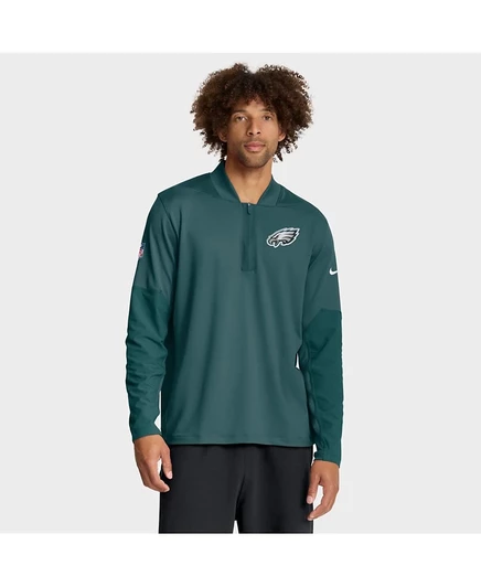 Мужское худи Nike Sideline Dri-FIT Eagles полузип, зеленое