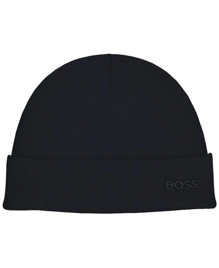Мужская шапка с логотипом Hugo Boss navy