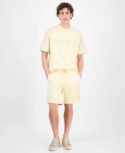 Мужские шорты Hugo Boss Dinkoe хлопковые, желтые