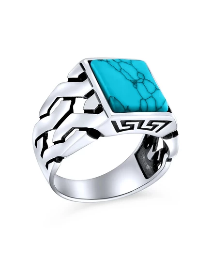 Мужская печатка Bling Jewelry с ониксом, синяя