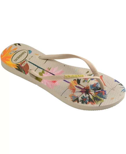 Женские тонкие летние босоножки-слипоны Havaianas beige