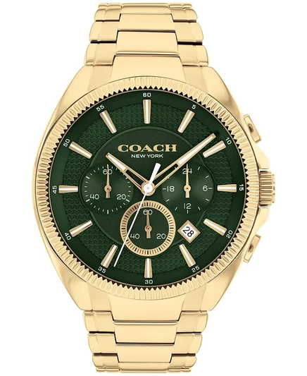 Мужские часы Coach Jackson 45 мм, золотистые