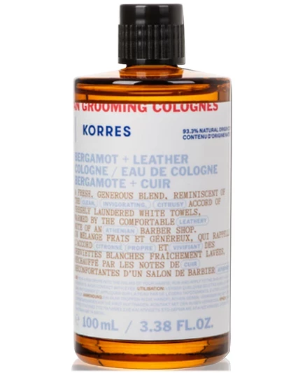 Мужской одеколон KORRES Bergamot + Leather, 100 мл