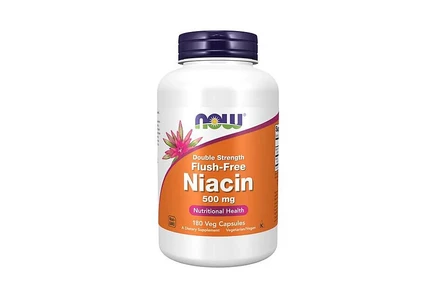 Добавка NOW Foods Flush Free Niacin 500 мг, 180 вегкапсул