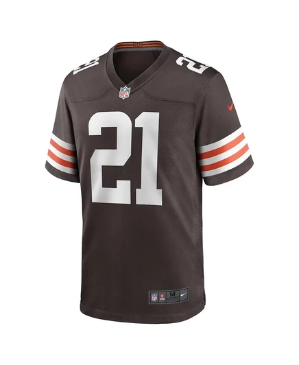 Мужская игровая майка Nike Denzel Ward Brown Cleveland Browns brown