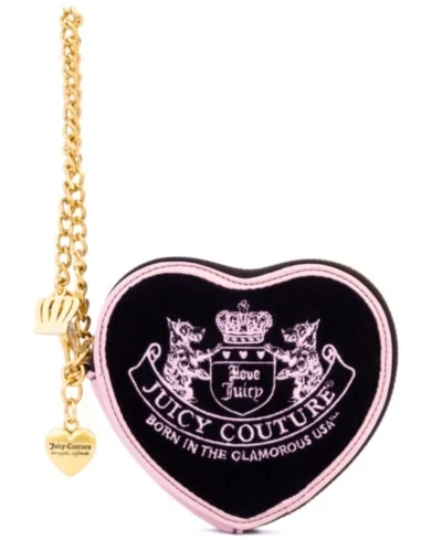 Кошелек на молнии Juicy Couture Heritage Core Heart, эксклюзивный розовый от Macy's