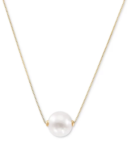Кулон Honora из 14k золота с жемчужиной 8,5 мм, 18″, белая