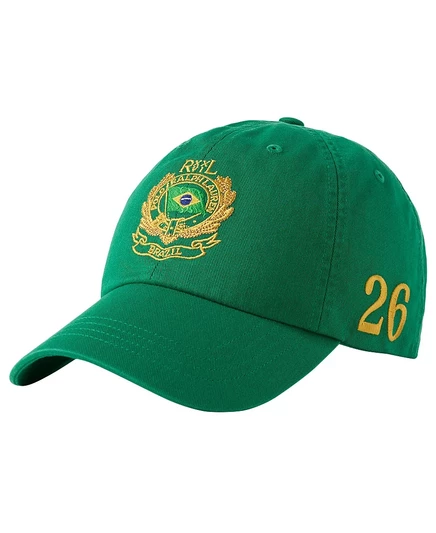 Мужская бейсбольная кепка Polo Ralph Lauren из бразильской саржи зеленого цвета