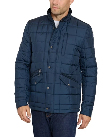  Мужская стеганая куртка-футляр navy blazer