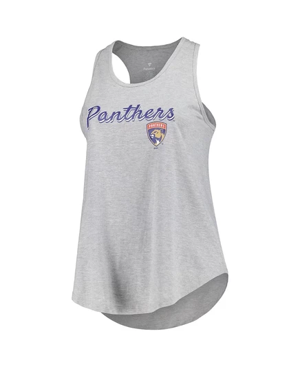 Женская майка-беговел Fanatics Heather Grey Florida Panthers Plus размера плюс heather gray