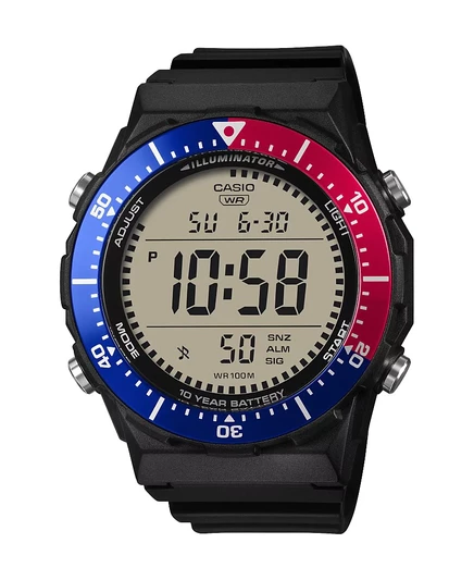 Мужские японские кварцевые часы Casio из черной смолы, 47,3 мм