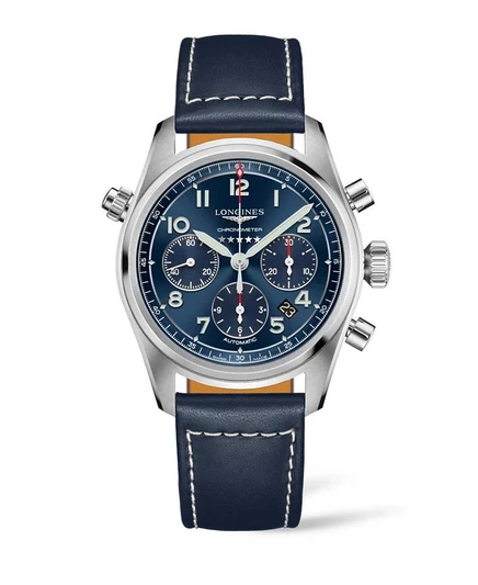 Мужские часы Longines Spirit, авт., 42 мм, коричневые
