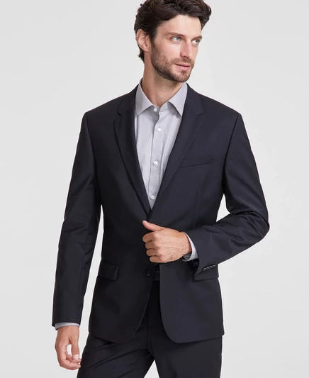 Мужской пиджак Hugo Boss Slim-Fit Superflex, черный
