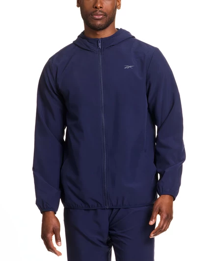 Мужская тканая куртка с логотипом Reebok vector navy/white
