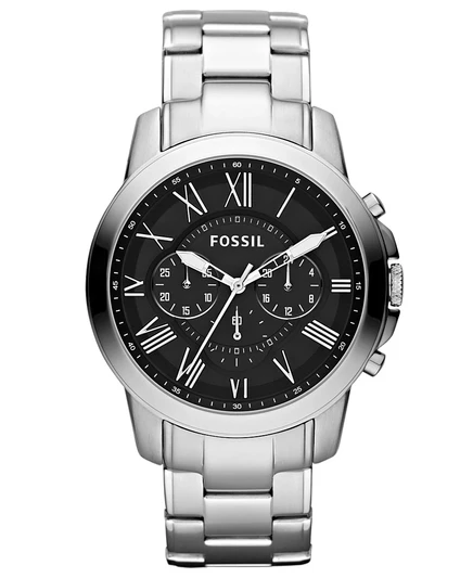 Мужские часы Fossil Grant хронограф, сталь, 44 мм