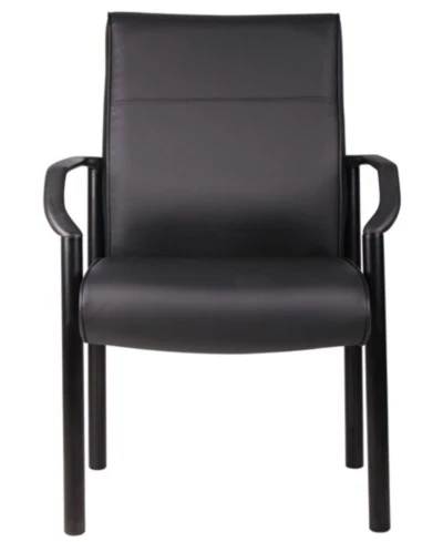 Кресло для гостей Boss Office Products со средней спинкой LeatherPlus черное