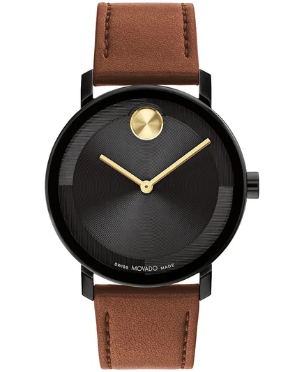 Мужские часы Movado Bold Evolution 2.0 швейц. кварц, 40 мм, ремешок кожа, коньячный