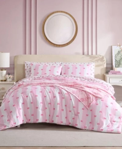 Двусторонний комплект покрывала Betsey Johnson Bow Stripe