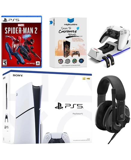 Консоль Sony PlayStation 5 Slim Disc комплект со Spider-Man 2, белая
