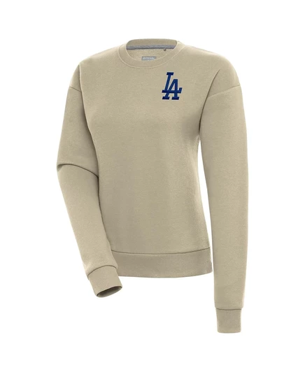 Женская толстовка-пуловер Antigua цвета хаки Los Angeles Dodgers Victory khaki