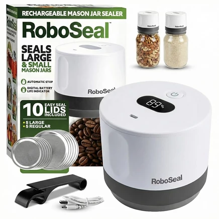 Вакууматор RoboSeal для банок, аккумуляторный, белый