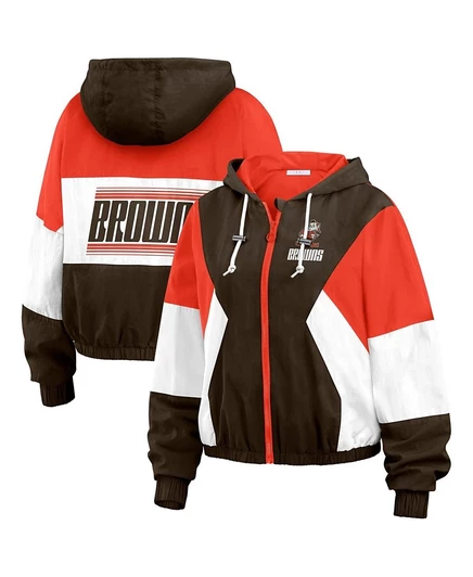 Женская ветровка WEAR Cleveland Browns, коричнево-оранжевая