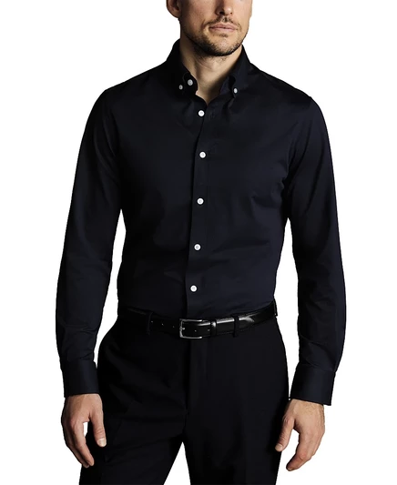 Мужская рубашка charles tyrwhitt джерси 4‑сторонняя, синяя