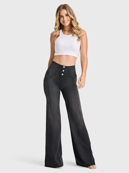 Женские расклешенные джинсы-палаццо Freddy Denim WR.UP black