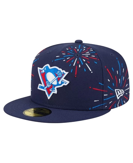 Мужская бейсболка New Era 59FIFTY Penguins, темно-синяя