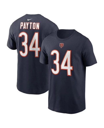 Мужская футболка Walter Payton Navy Chicago Bears с именем и номером игрока navy