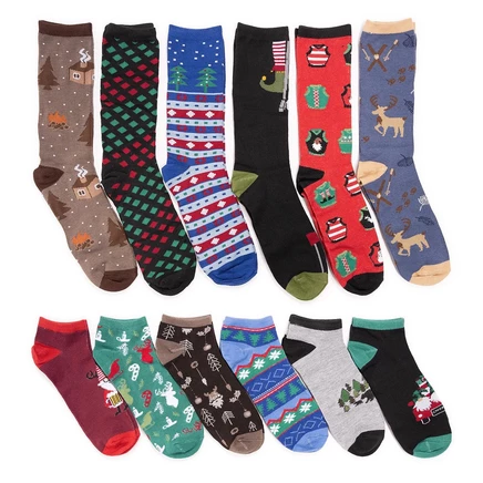 Мужские носки MUK LUKS набор 12 пар, разноцветные