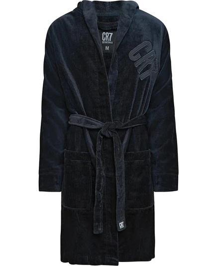 Мужской халат Cr7 Modern Cut из хлопка, черный