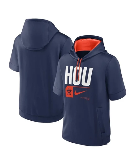 Мужская худи Nike Houston Astros Tri Code Lockup с коротким рукавом, темно-синяя