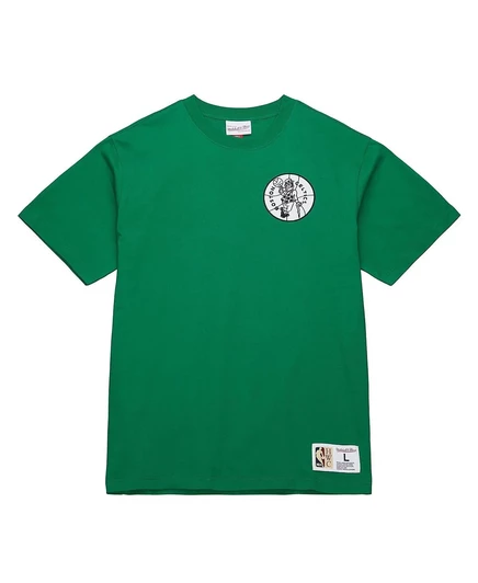 Мужская футболка Mitchell & Ness от Larry Bird Kelly Green Boston Celtics Hardwood Classics NBA Legends kelly green