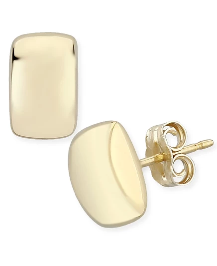 Серьги-пусеты Macy's Modern Rectangle, желтое золото