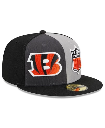 Мужская кепка New Era 59FIFTY Cincinnati Bengals, серо-черная