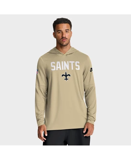 Мужская футболка с капюшоном Nike New Orleans Saints Dri-FIT, золотая