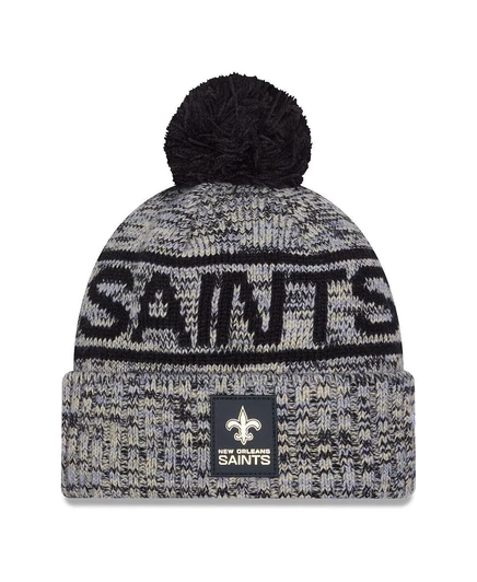 Мужская шапка New Era Sideline Saints с помпоном, черная