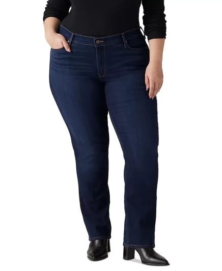  Классические джинсы со средней посадкой и прямыми штанинами ® Plus Size cobalt haz