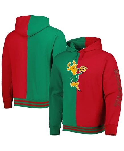 Мужское худи Mitchell & Ness Milwaukee Bucks, зеленое