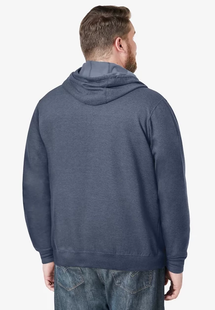 Флисовый пуловер с капюшоном KingSize Big & Tall heather slate blue